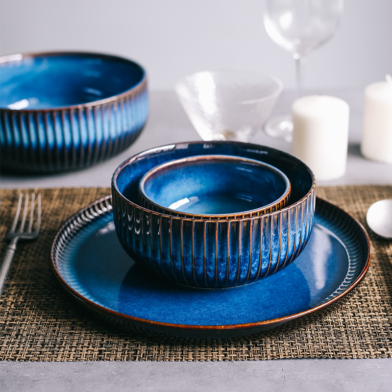 Tao soft European household individuality creative ceramic bowl meal bowl of the big yards to eat noodles bowl of retro ceramic rice bowls