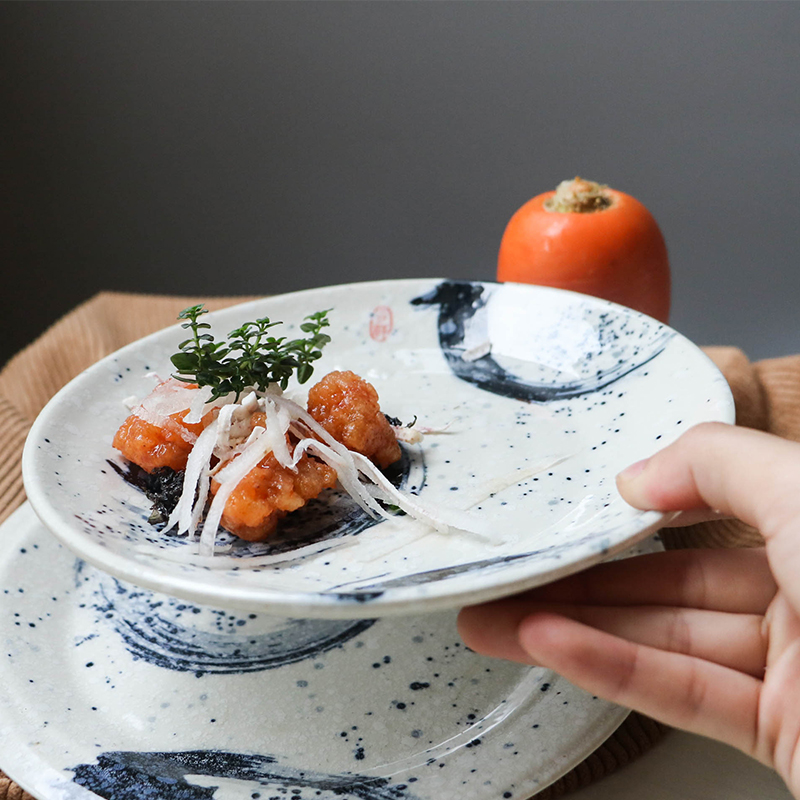 Tao soft pasta dish plate beefsteak disc Japanese wearing SaPan cake salad plate disk 0 ipads plate