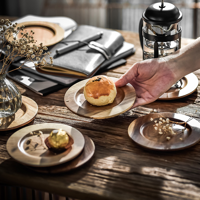 Tao soft wood coasters northern European cup mat mat small circular cup insulation pad keller wooden MATS