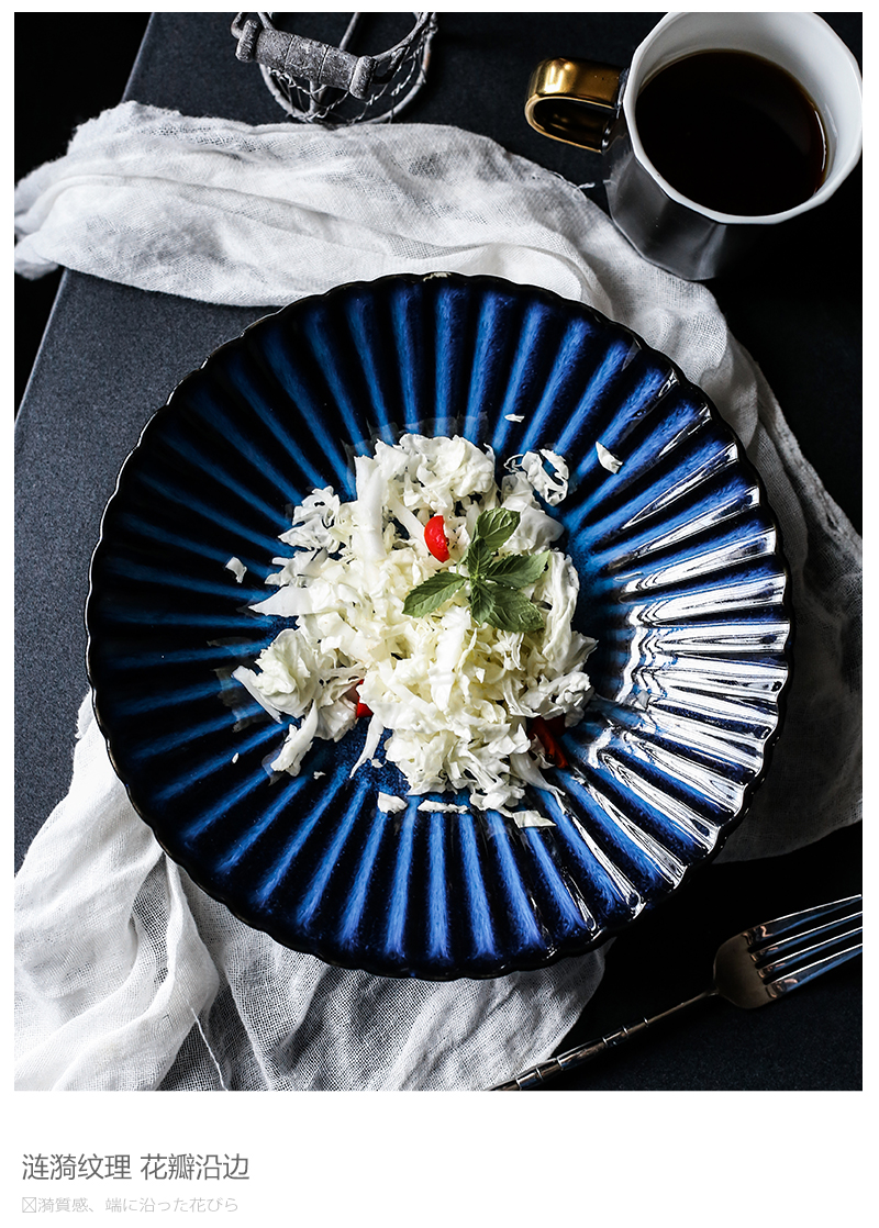Tao soft Japanese household food dish creative ceramic plate dish plates disc plate beefsteak dish fish dish