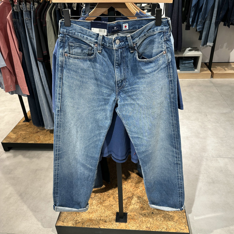 Levis Men's Blue Label 2026 Spring Japanese-Made Washed Selvedge Straight-Leg Jeans 0033V-0004 Levis Men's Blue Label 2026 Spring Japanese-Made Washed Selvedge Straight-Leg Jeans 0033V-0004