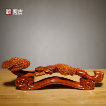 Rosewood carving Ganoderma lucidum Ruyi ornaments mahogany crafts home living room entrance decoration opening housewarming gifts
