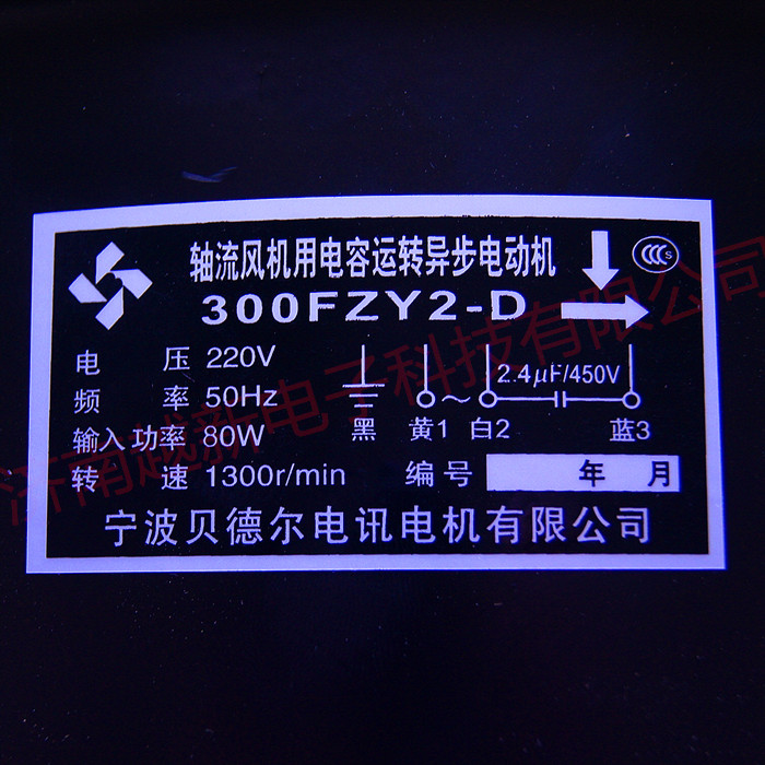Spot 300FZY2-D 220V Ningbo Bedel axial flow blower with capacitive operation asynchronous motor