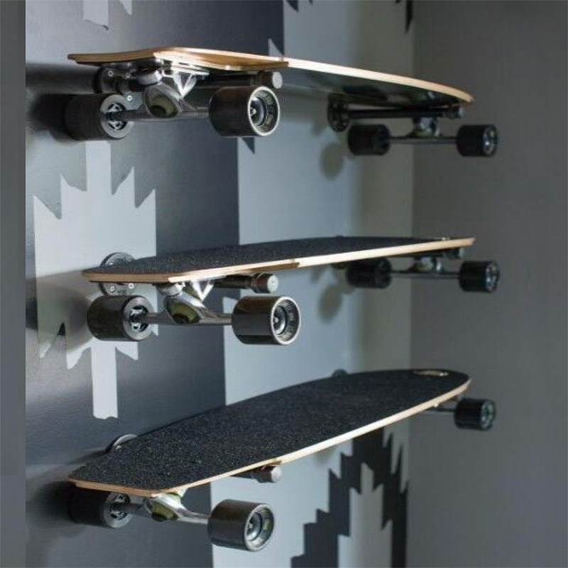 Snowboard Rack Wall Skateboard Rack Wall-mounted Storage Shelf Single Board Wall Mount Snowboard Hanger Wall Hanging Shelf