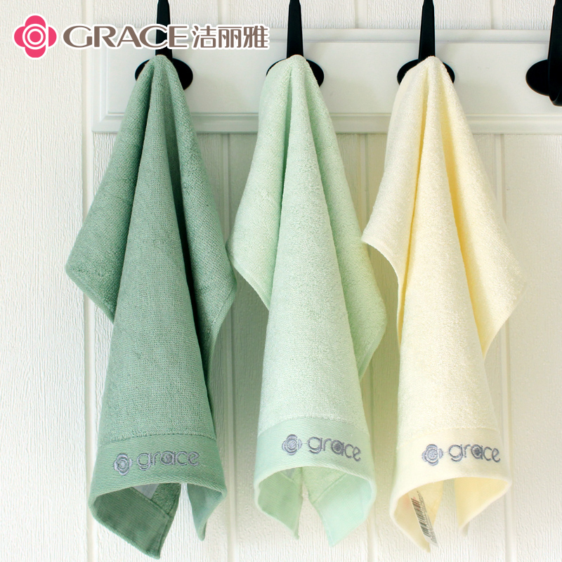 Jielia bamboo pulp fiber thin adult household children's bath towel wash face small towel women's scarf beauty square