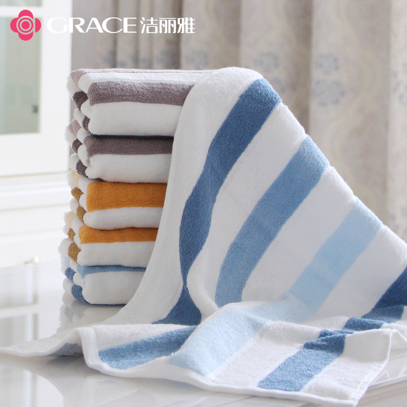 Jie Liya pure cotton towel cotton adult soft absorbent wash face home men and women couples bath extended sports towel