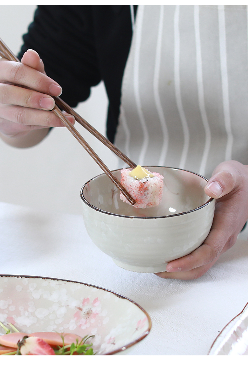 Northern wind Japanese youth hand - made ceramic tableware household dish to eat bowl soup bowl rainbow such as bowl dish dish of fish