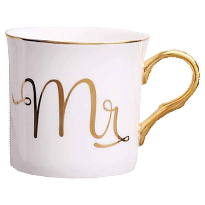 European creative gold handle ipads China mugs picking cups of coffee cup office by drinking a cup a cup of milk tea cup for breakfast