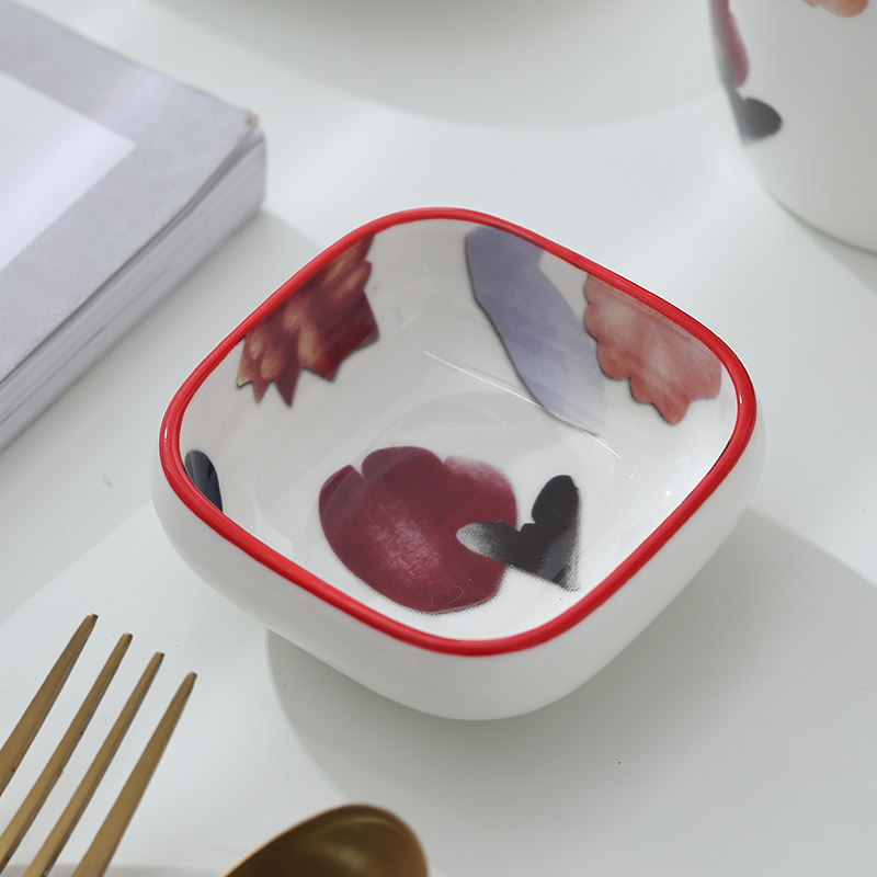 European household 10 inch flat disc steak plate of western youth through creative ceramic plate western - style food tableware suit
