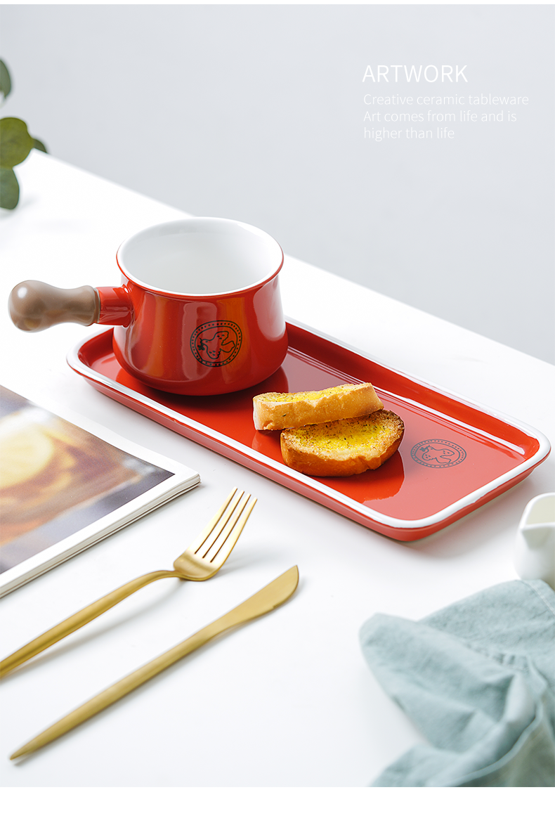 Japanese tableware ceramics home baking dishes children breakfast cereal brought the bowl dish network red suit