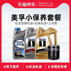 Mobil 1 Gold Mobil Silver Mobil Changyi Speeda Пакет мелкого технического обслуживания автомобиля Установка пакета услуг Tmall Car Care