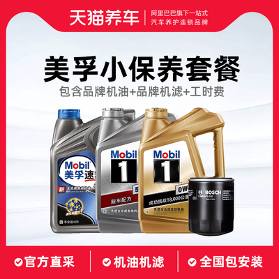 Mobil 1 Gold Mobil Silver Mobil Changyi Speeda Пакет мелкого технического обслуживания автомобиля Установка пакета услуг Tmall Car Care