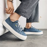 Дышащие тканевые универсальные трендовые туфли на платформе, кроссовки, коллекция 2022, подходит для подростков, в корейском стиле