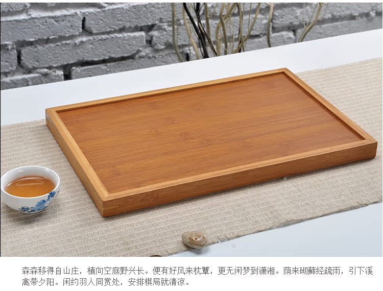 Art of bamboo kung fu tea tea tea tea tray beverage tray in rectangular fruit bowl in large number of tea