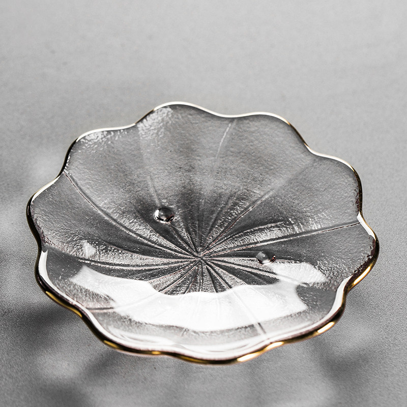 Benevolxin Glass Cup Mat Transparent Tea Road Day Style Utilita Tea Accessories Creative Round Handmade Subslice Tea Saucer Tea