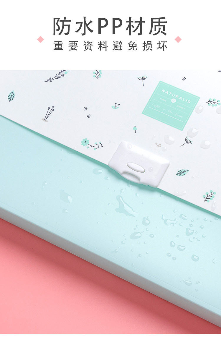 Папка для бумаг 得力试卷文件夹学生用多层分类a4资料册学生试卷收纳册插页试卷袋试卷夹资料夹小清新风琴包初中生试卷分类 Deli