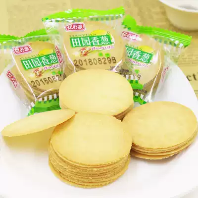 Crispy biscuits chive scallions 1000g scallion oil biscuit snacks whole box ultra-thin small packaging wholesale