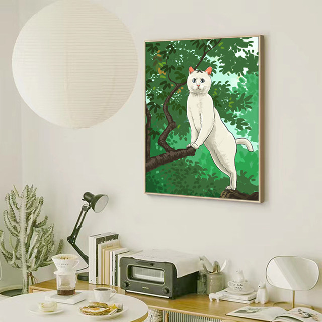 diy diamond painting kitten funny cat new full diamond handmade cross stitch bead embroidery 5d modern simple Nordic frame