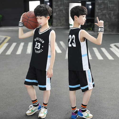 Баскетбольная форма, жилет, комплект, быстросохнущая спортивная летняя одежда для мальчиков, подходит для подростков, в западном стиле