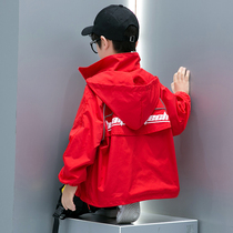 Boys coat autumn models 2021 new childrens spring and autumn jacket trend coat in big children autumn windbreaker Tide brand