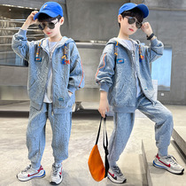 Childrens clothing in autumn 2022 new childrens spring and autumn sportswear big boy autumn clothes