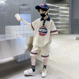 Детская летняя одежда, летний спортивный комплект для мальчиков, коллекция 2023, подходит для подростков, короткий рукав