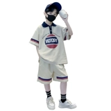 Детская летняя одежда, летний спортивный комплект для мальчиков, коллекция 2023, подходит для подростков, короткий рукав