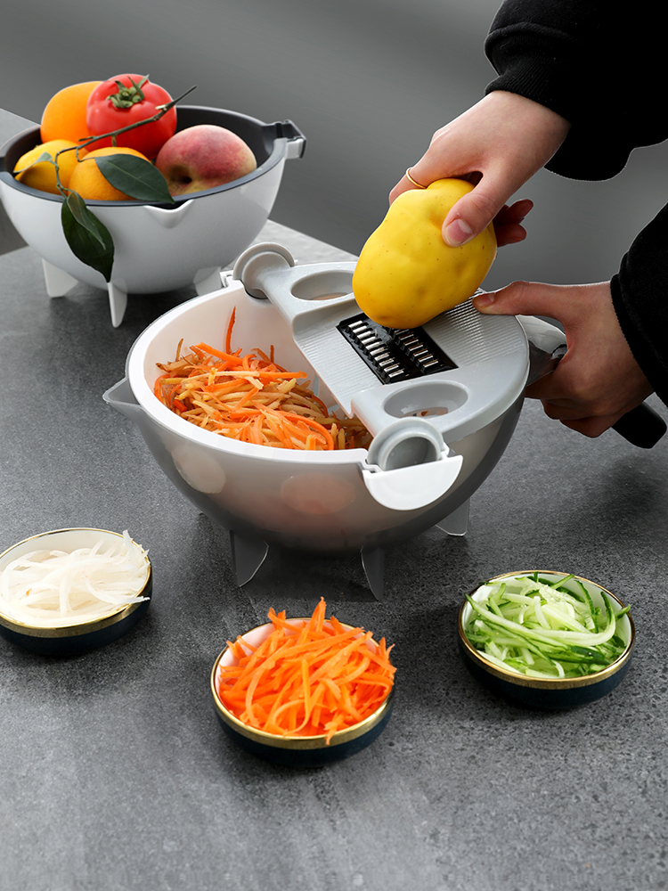 Multi-function vegetable cutter Household potato shredder Radish grater brush wire scraper slicer Kitchen artifact