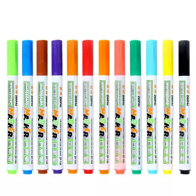 Zhi brand water whiteboard pen erasable Purple Orange pink light blue light green coffee brown green yellow whiteboard pen