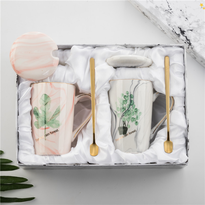 Nordic keller cup one valentine 's day getting the custom large capacity domestic ceramic cup with a spoon