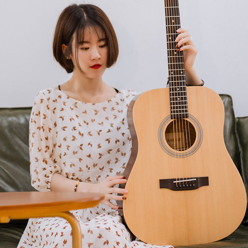 41 inch full veneer guitar beginner girl folk guitar light retro model school male entry advanced applicable