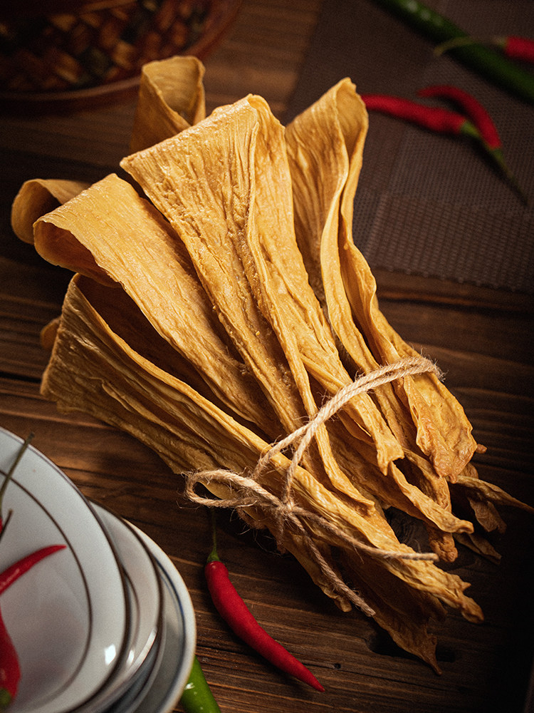 Fujian Sanming Qingliu Handmade Tofu Skin Dried Goods Bagged Original Puree First Layer Bean Curd Sheets Soy Products Farmhouse Specialty