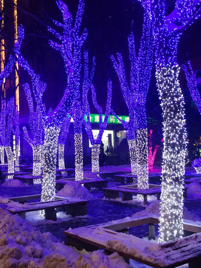 LED kleine bunte Lichter, blinkende Lichterkette voller Sterne, Dekoration, Baumlichter, Sternlichter, Weihnachtsdekoration, für den Außenbereich, wasserdicht, kleine Lichterkette