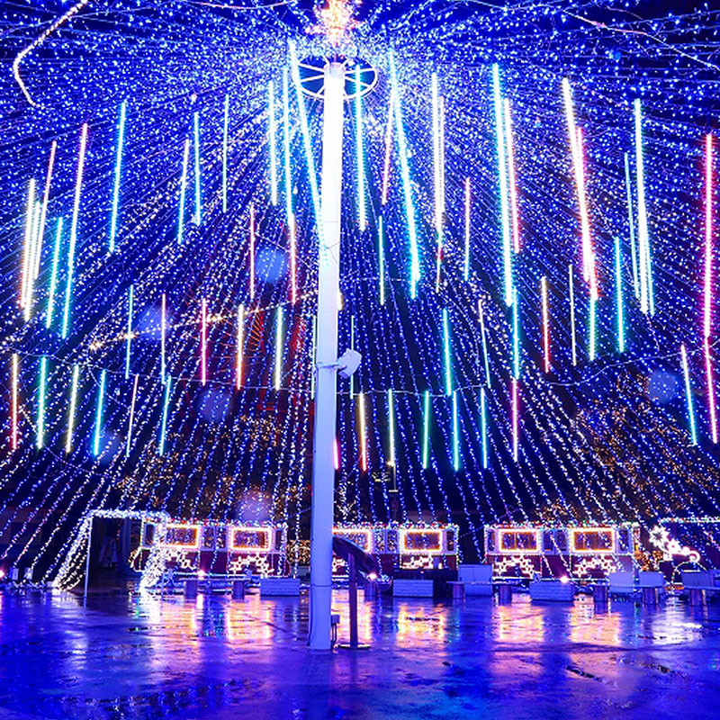 Meteor sleet small colored lights flashing lights strings full of Star Outdoor Decorative Curtains Light Seven Color Chametz Stars STAR LIGHTS