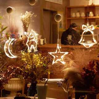 Christmas Fairy Lights, Popular Online Store Window Decorations, Star Lights, Girly Room Bedroom Decorations, Holiday Christmas Lights