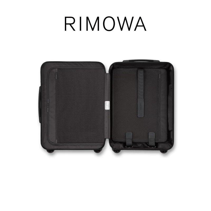 [12 Рассрочка] Базовый матовый черный чемодан для багажа RIMOWA Essential Matt Black Suitcase Trolley Case