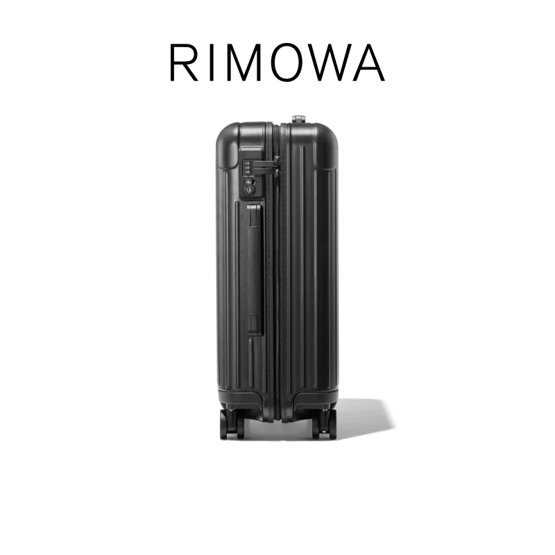 [12 Рассрочка] Базовый матовый черный чемодан для багажа RIMOWA Essential Matt Black Suitcase Trolley Case