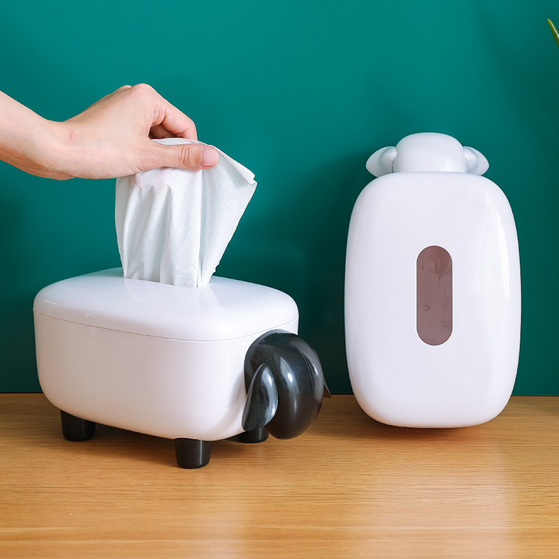 Living Room Paper Towel Box Extractable Toilet Paper Drum Toilet Paper Box Home Tea Table Minima Wash Face Towel Containing Box Cute Ins Extracted Toilet Paper Cartoon