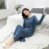 Summer Modal nightdress nữ mùa hè Phiên bản Hàn Quốc lỏng dài trên đầu gối nữ sinh viên váy ngủ cotton dài tay áo ngủ - Đêm đầm