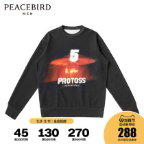 Taiping Bird Mens autumn round neck sweater mens Korean trend mens coat comfortable Fashion Pattern Coat