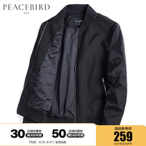 Taiping bird mens clothing Ole autumn new black bomber jacket slim baseball suit jacket handsome jacket