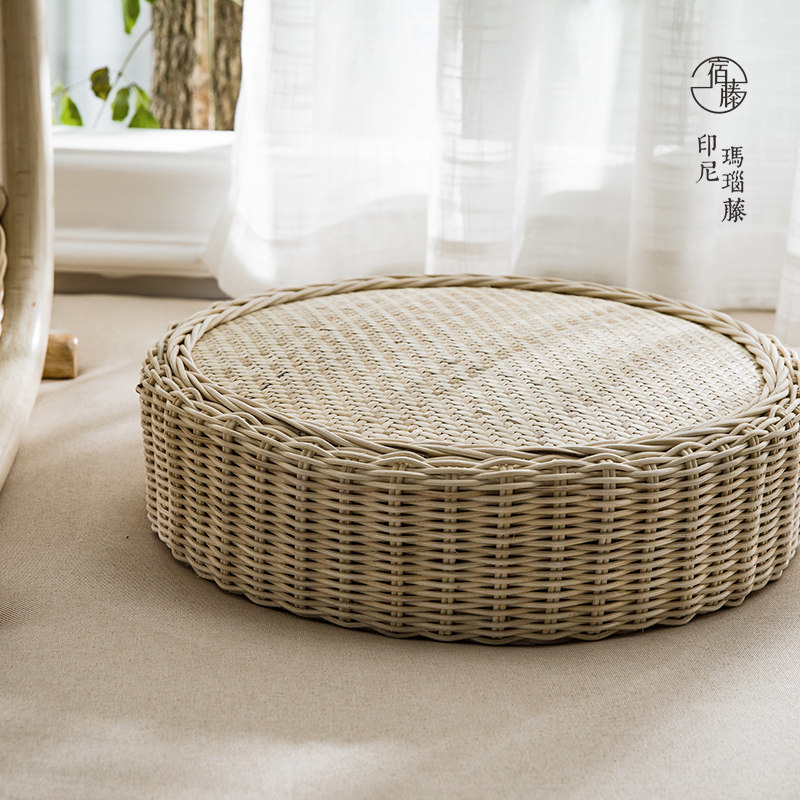 Futon cushion rattan meditation cushion meditating kowtow big head worship Buddha smooth meditation cushion meditation cushion home meditation