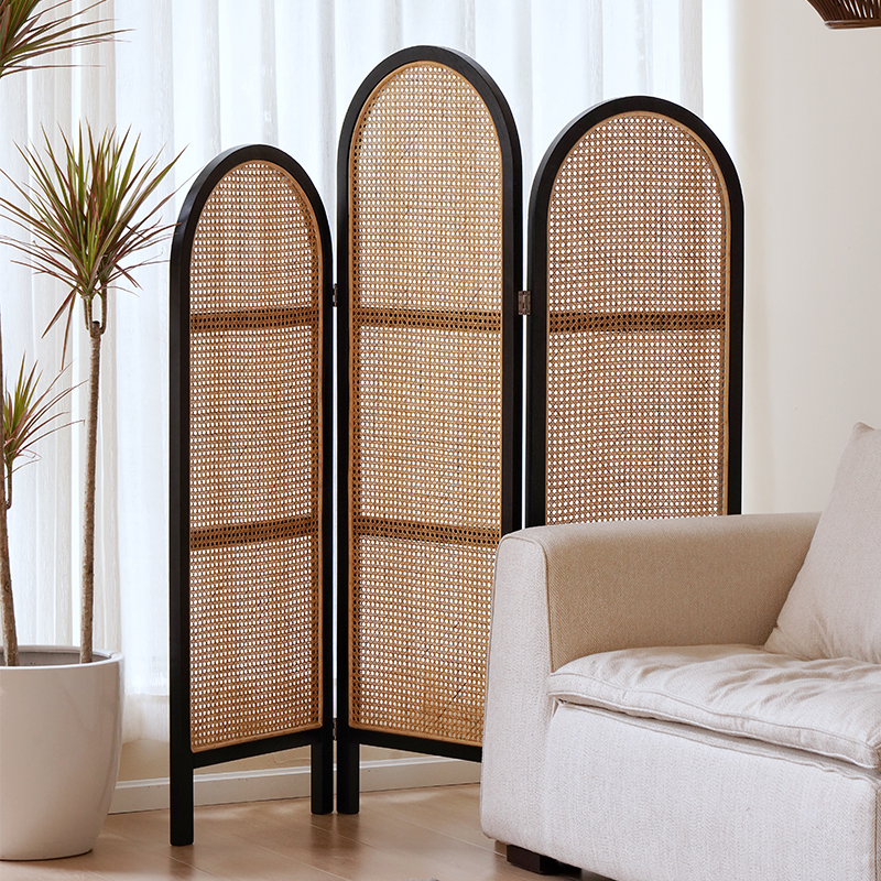 Antique solid wood screen living room partition folding screen bedroom block household small apartment mobile decoration folding new Chinese style