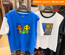 Anta children summer 2021 new boy loose knit breathable comfortable short sleeve T-shirt H52129114