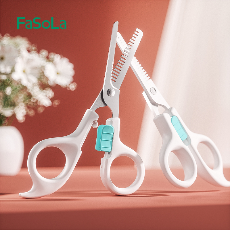 FaSoLa Baby Haircut Scissors Liu Sea Hair Cutting Slippers Slippers Children Trimming Hair Clipping Artificial
