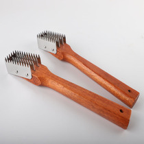 Wooden handle fish scale scraping artifact professional household fish scale planer fish scale scraper fish scale remover fish scale planer fish killing knife scale remover machine