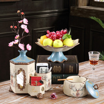 Multifunction Paper Towels Box European Style Upscale Lavish Paper Pumping Boxes Ins Nordic Creative Home Tea Table Remote Control