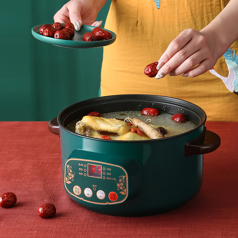 Electric saucepan for household multifunctional saucepan mini fully automatic quick intelligent health preserving saucepan cooking porridge theorizer