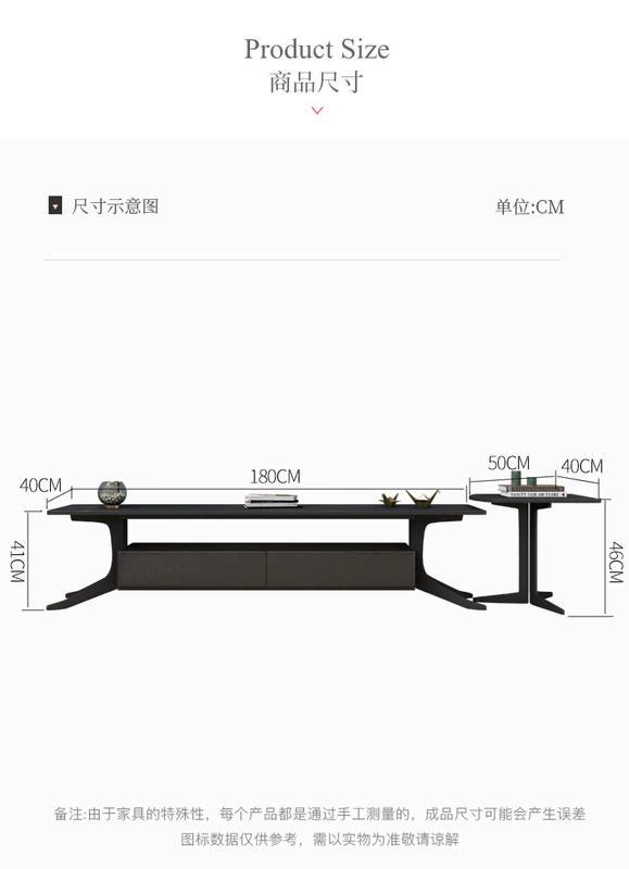 Phong cách Ý nhẹ sang trọng tối giản bàn cà phê tủ tivi kết hợp hiện đại tối giản đồ nội thất phòng khách sơn xám cao cấp bàn ghế đá tủ bên - Buồng