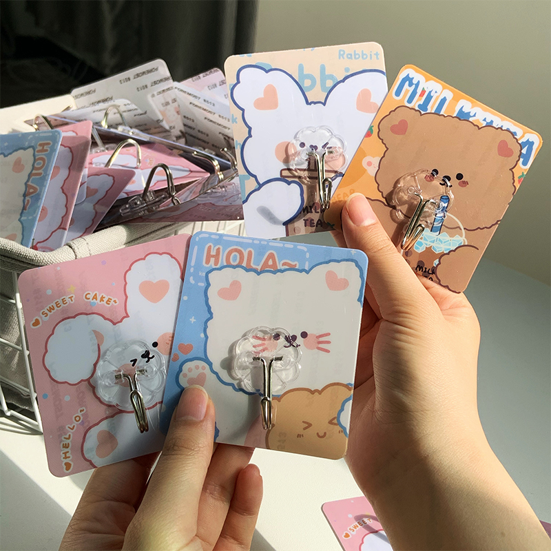 Dormitory-free punch-hooked strong viscose cute door behind kitchen wall multi-functional adhesive hook indefinite hook